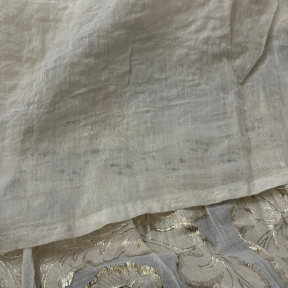 Me 2 Magic Anthropologie Tan Gold Lurex Crochet Accents Maxi Dress Size S NWT - Picture 7 of 8